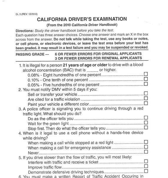 dmv permit test